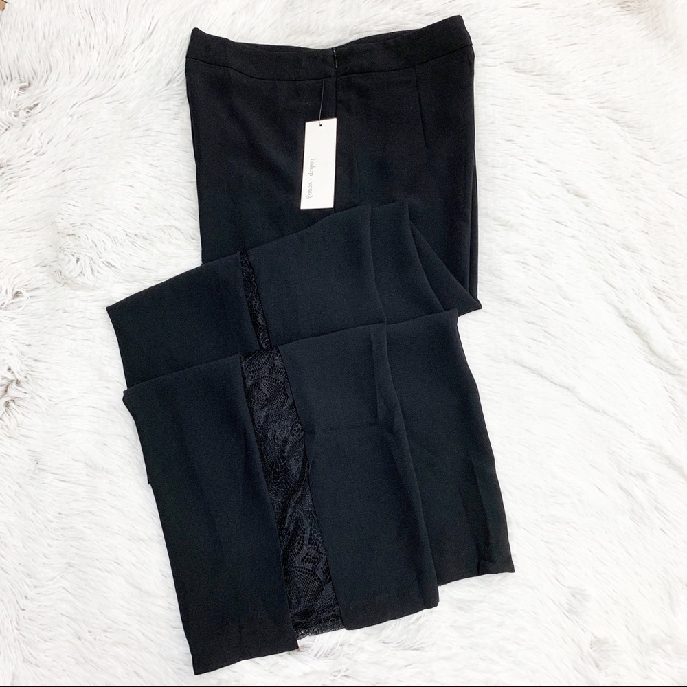 Bishop + Young Stella Wide Leg Pant Lace Inset NWT - Picture 5 of 7